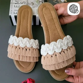 صندل مکرومه بافی مدل توکان