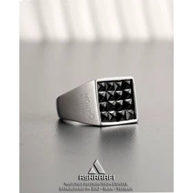 انگشتر مردانه مون بلان Mont Blanc Square Ring SK02