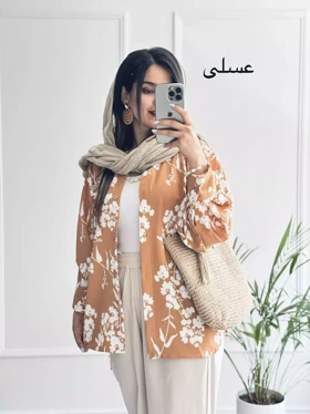 مانتو شومیزی گلی(دارای ایراد جزئی)