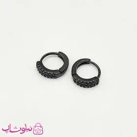 گوشواره حلقه‌ای کوچک ژوپینگ مشکی