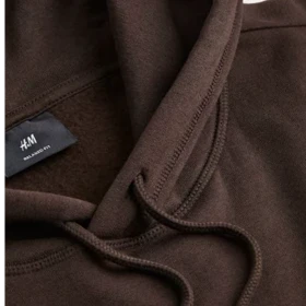 هودی قهوه ای شکلاتی ساده / اوور سایز / اچ اند ام - H&M