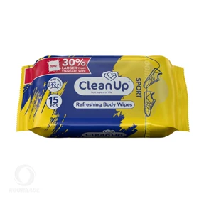 دستمال مرطوب 15 تایی SPORT CLEAN UP