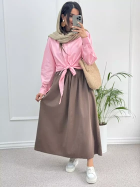 دامن لینن زارا