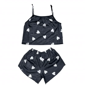 ست تاپ و شلوارک طرح قلب 162