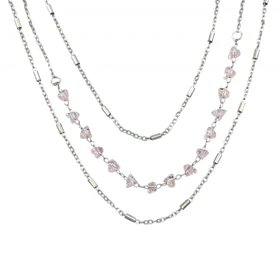 گردنبند زنانه سه لاین با آویز ظریف