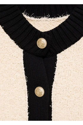 ژاکت کش باف پشمی زنانه اورجینال منگو mango