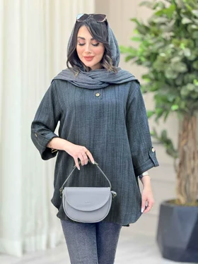 مانتو یقه دو دکمه گیلدا