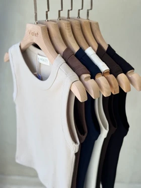 کراپ نوار پهن کشبافت ویولت