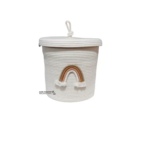 سبد دربدار لوازم کودک طرح رنگین کمان isiz