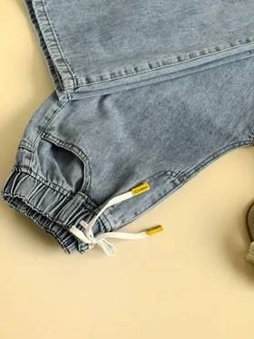 شلوار جین نیم بگ کد 1982