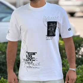 تیشرت بلک اسکواد BLACK SQUAD - DISORDER سفید کد 318