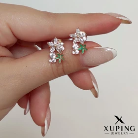 گوشواره سوزنی شکوفه ژوپینگ