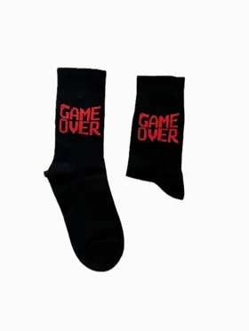 جوراب ساق بلند طرح Game over یونیسکس