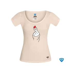 تاپیک تیشرت آستین کوتاه tshirt-love3-beige