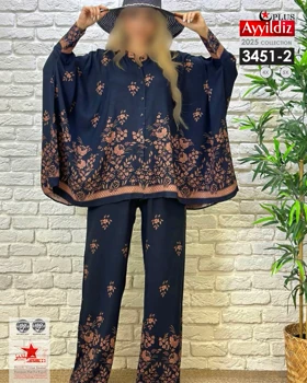 ست مانتو شلوار زنانه سایز بزرگ کد 3451/2