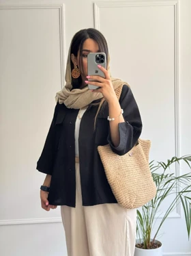 مانتو شومیزی باکسی آیناز