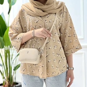 شومیز سه ربع پاکتی ژاکارد