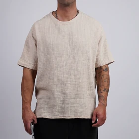 تیشرت یقه گرد لینن کد 171200