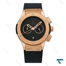 ساعت هابلوت زنانه سه موتوره کرنوگراف رزگلد صفحه مهندسی Hublot-8395-L