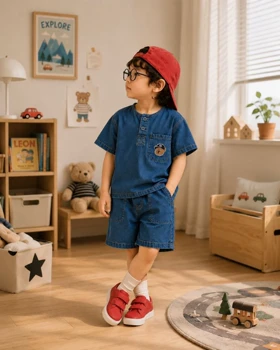 تیشرت و شلوارک لی تدی کلاهدار