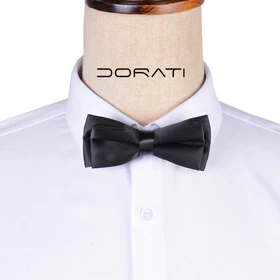 پاپیون مشکی ساده ساتن 7164