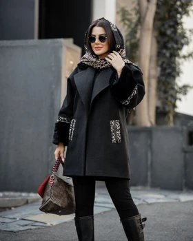 پالتو مزونی آستین خز