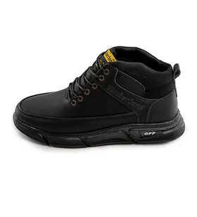 کفش ساق‌دار چرم مصنوعی مردانه اسپرت بنددار Timberland مشکی