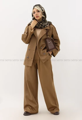 کت شلوار جیر کج راه آستر دارکد1005027