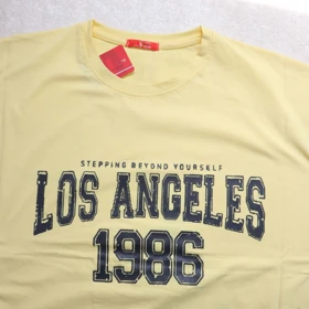 تیشرت لانگ Los Angeles کد 6078 (لیمویی)