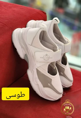 کتانی لژدار تابستانی چسبی زنانه