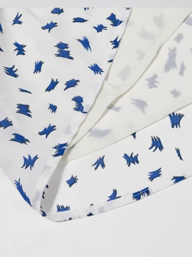 بلوز زنانه مجلسی آستین سه ربع کلوش یقه کرواتی کرپ ژورژت 40109