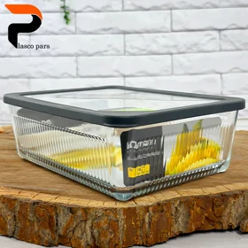 ظرف شیشه ای 2.25 شیاردار لیمون