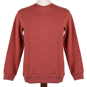 پلیور یقه‌گرد مردانه طرح خال‌خالی