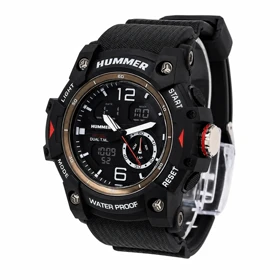 ساعت مردانه هامر مدل 2004 دوزمانه مشکی مدل Hummer-6594-G
