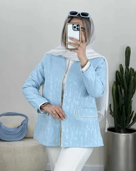 کت مزونی مروارید دوزی(32)کد3486