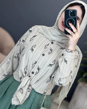 شومیز مانتویی گلایل