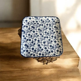 پیش دستی مربع دنی هوم طرح گل سرمه ای / BA31