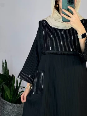 مانتو کفتان مشکی سالومه