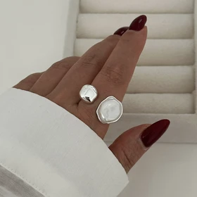 انگشتر زنانه مینیمال مرواریدی کد 814