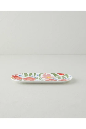 بشقاب قایقی English Home مدل Bright Bloom Bone China - چندرنگ