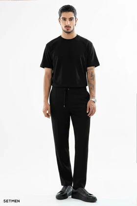 تیشرت مردانه ژاکارد یقه گرد