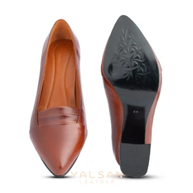 کفش پاشنه‌دار زنانه چرم یلسان مدل تارا کد 613-GN