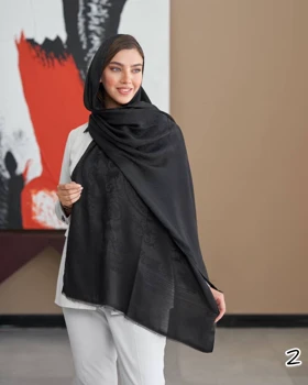 شال مشکی ژاکارد