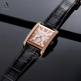 ساعت کارتیه بند چرمی Cartier Tank DRgK1