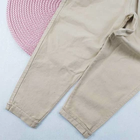 بیلر کتان کرم دخترانه کیفدار