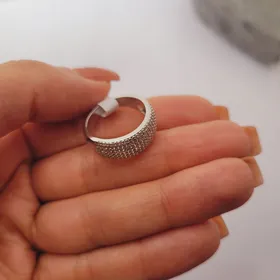 حلقه جواهری Pave فول نگین