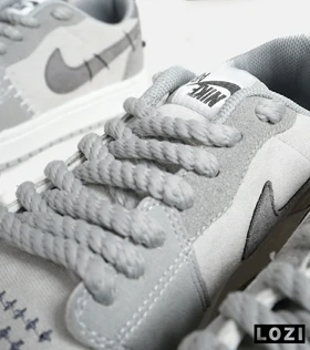 کفش کتانی مردانه و زنانه طوسی خاکستری نایک NIKE jordan 1