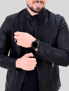 کت چرم 2301 مشکی
