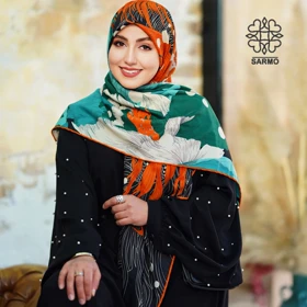 روسری ابریشم توییل ماهی