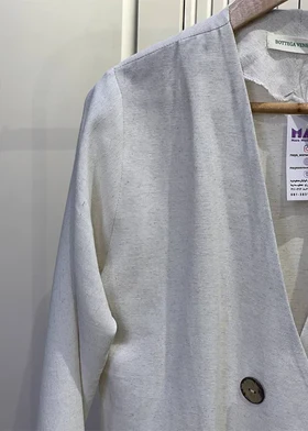 کت لینن ساده و راه راه